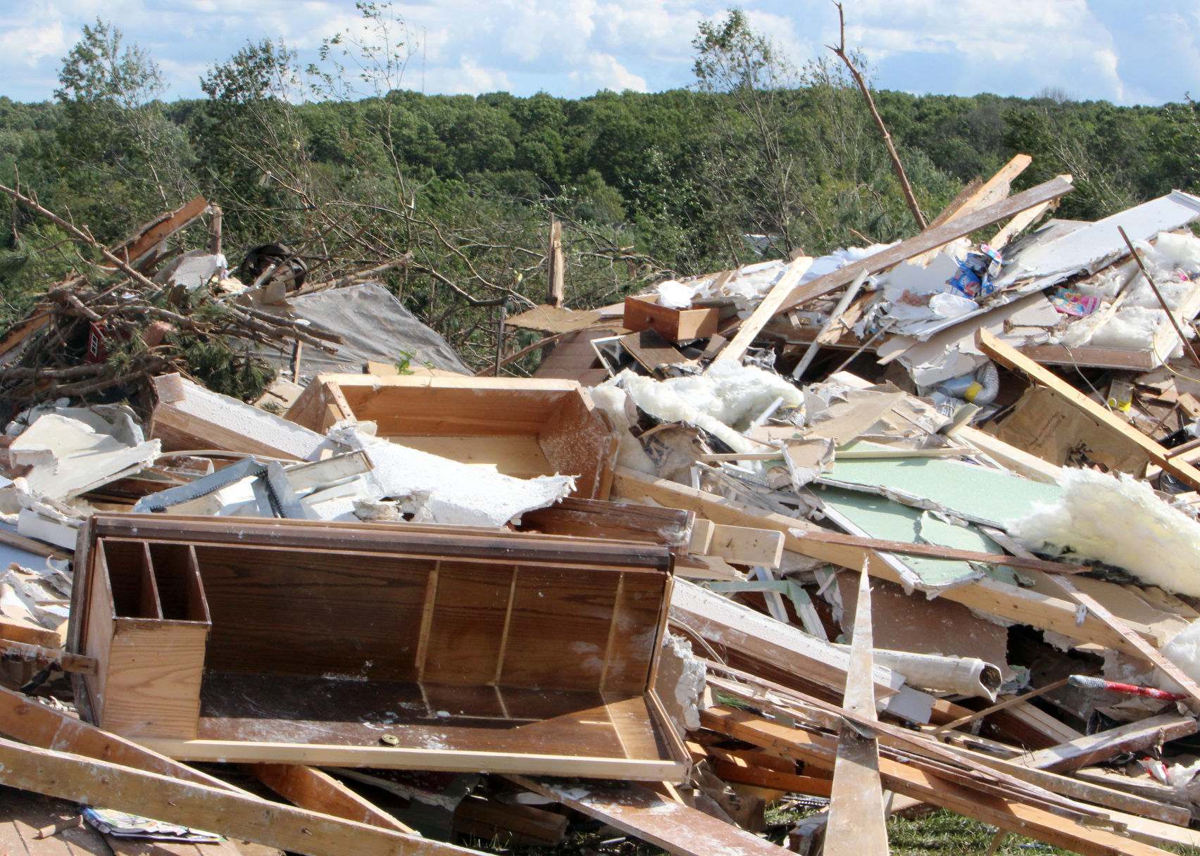 Tornado damage near Wheaton and Elk Mound 9-25-19
